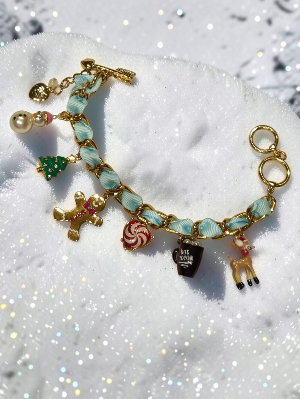🎄Betsey Christmas Holiday Winter Charm Bracelet - NWOT